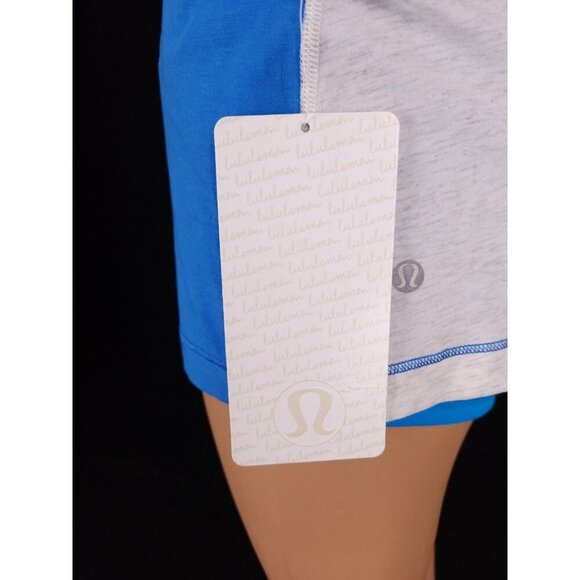 Lululemon Devotion Short Sleeve Tee 4 Beaming Blue Heathered Polar Cream NWT - Picture 5 of 15